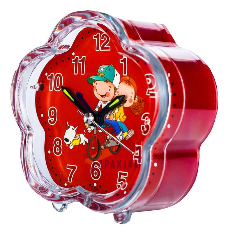 Jam Weker Analog Polos Minimalis Esa Merah WEESA3203MER