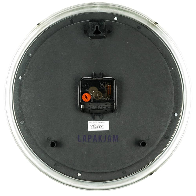 Jam Dinding Analog Kaligrafi Premier Silver JDPRCR202PAR1S