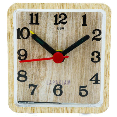 Jam Weker Quartz Jam Beker Minimalis Unik Kecil Esa 8013 Kuning Hijau Biru Step Movement