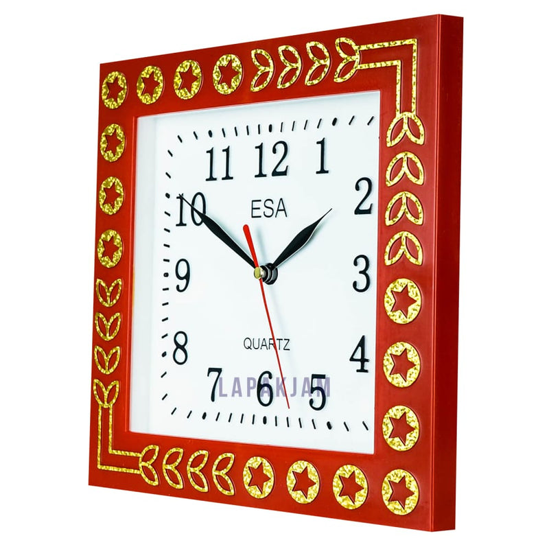 Jam Dinding Analog Polos Minimalis Esa Merah JD0030ESA235ME