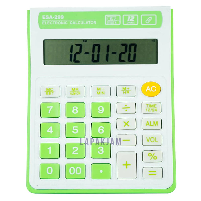 Kalkulator Basic Polos Esa Hijau KL709HJ12IG