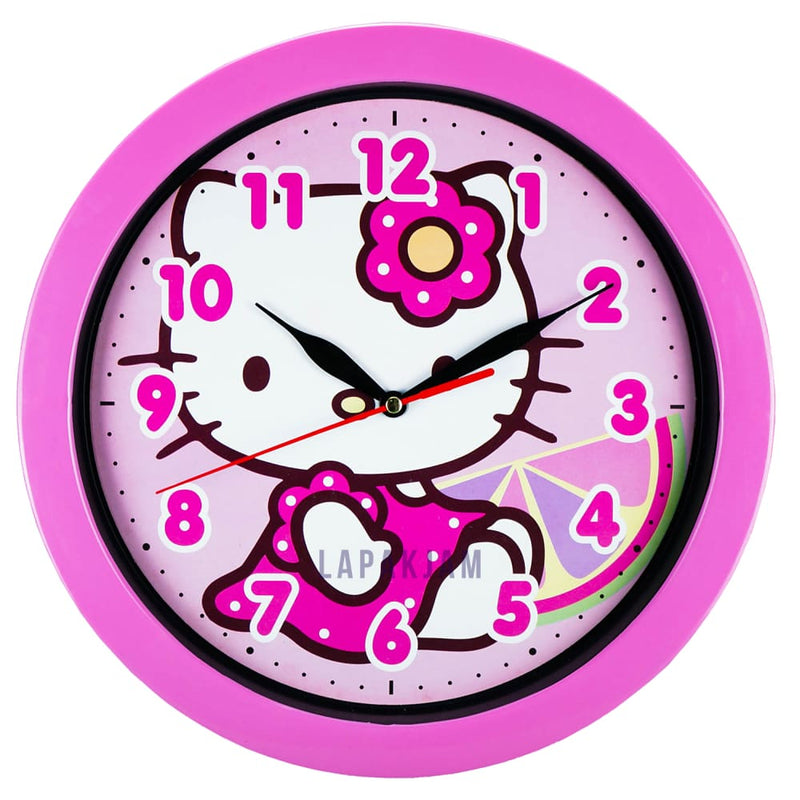 Jam Dinding Analog Karakter Anak Esa Pink JDESA848HKPIN