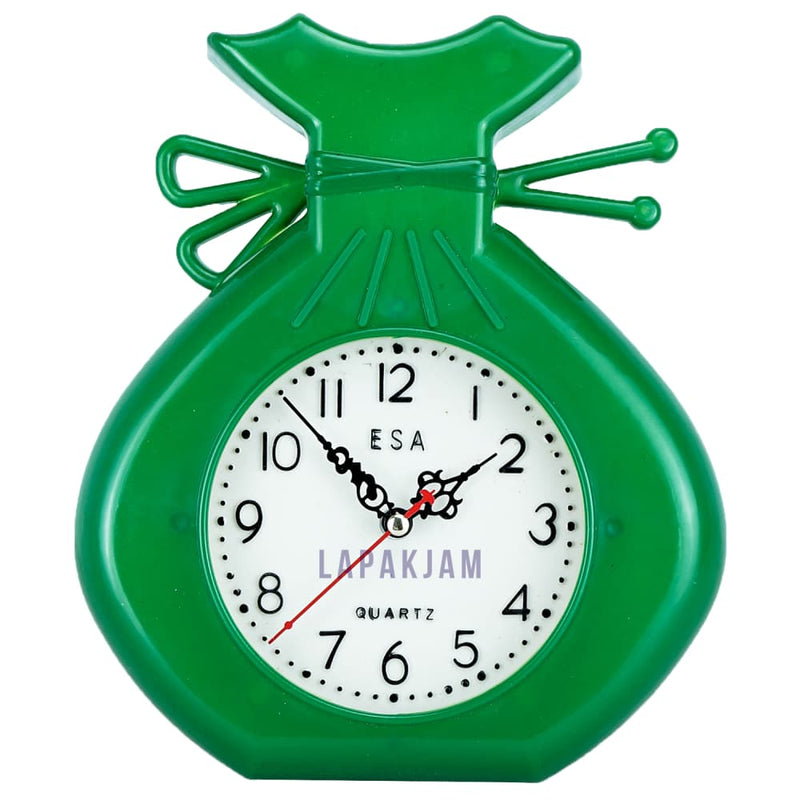 Jam Dinding Analog Permata/Feminim/Norak Esa Hijau JD023ESA405HIJ
