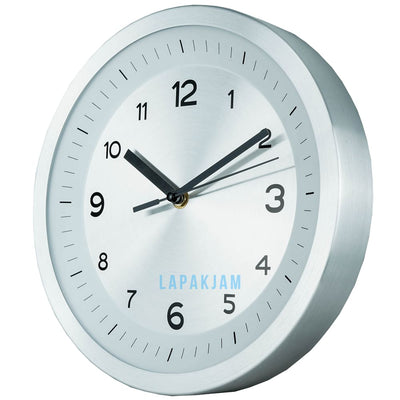 Jam Dinding Analog Polos Minimalis Stainless Silver JDST9055SIL