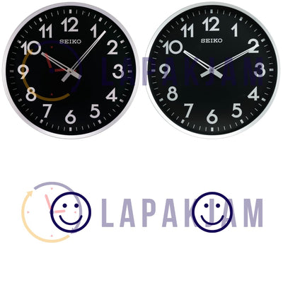 Jam Dinding Analog Polos Minimalis Seiko Hitam JDSEIKQXA560AHIT