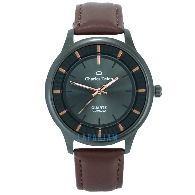 Jam Tangan Analog Formal Charles Delon Coklat Tua 1 JACHARCDM5202KCOKTU