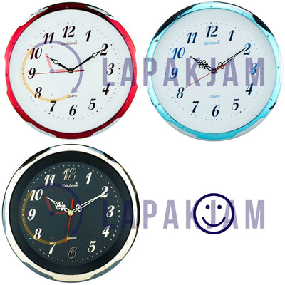 Jam Dinding Analog Polos Minimalis Estiloren Merah JDTICRS0DRE