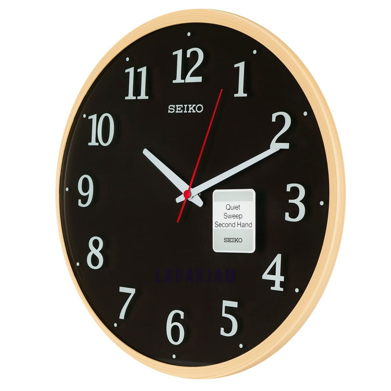 Jam Dinding Analog Polos Minimalis Seiko Cream JDSEIKQXA731ACRE