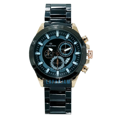 Jam Tangan Analog Formal Charles Delon Hitam Gold JACHARCDM4602GCRHITGOL