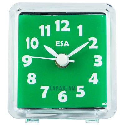 Jam Weker Analog Polos Minimalis Esa Hijau WEES013HIJ