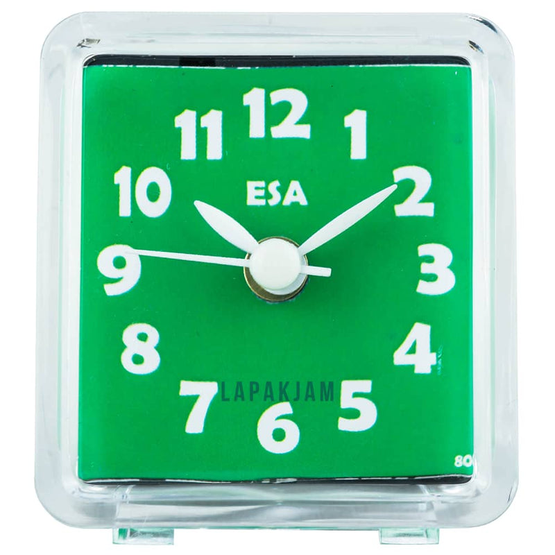 Jam Weker Analog Polos Minimalis Esa Hijau WEES013HIJ