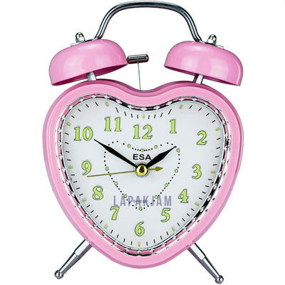 Jam Weker Analog Polos Minimalis Esa Pink WE0070ESA622PI
