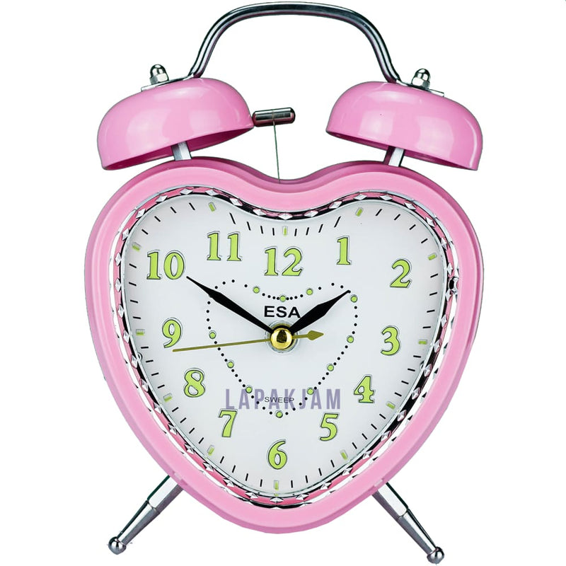 Jam Weker Analog Polos Minimalis Esa Pink WE0070ESA622PI