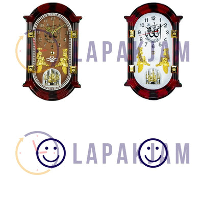 Jam Dinding Bell Nuansa Islami Nikko Maroon Ltr Coklat JDNIKKNK-142NIMARCOK