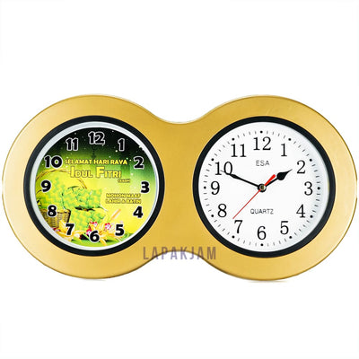 Jam Dinding Analog Nuansa Islami Esa Gold JD33ESAIDOL