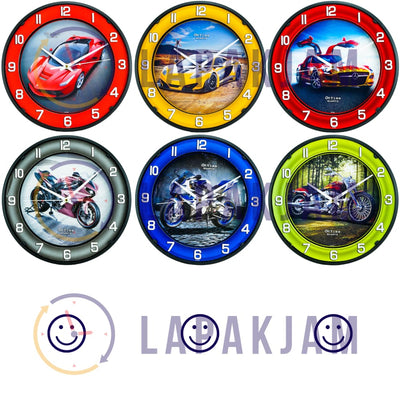 Jam Dinding Analog Karakter Anak Ontime Ferrari JDON23MM9