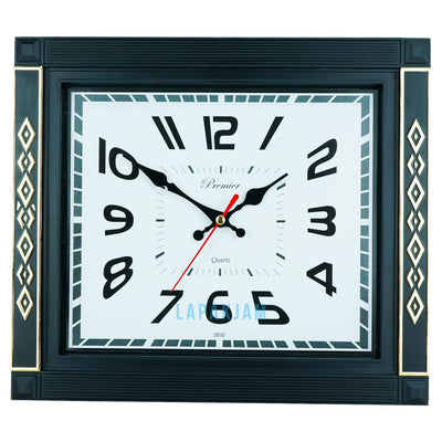 Jam Dinding Analog Polos Minimalis Premier Gold JD4333BLAGOL