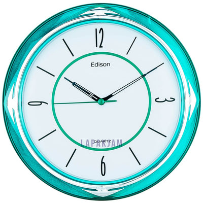 Jam Dinding Analog Chrome Kantor Edison Hijau JD75EDIW1CHJ