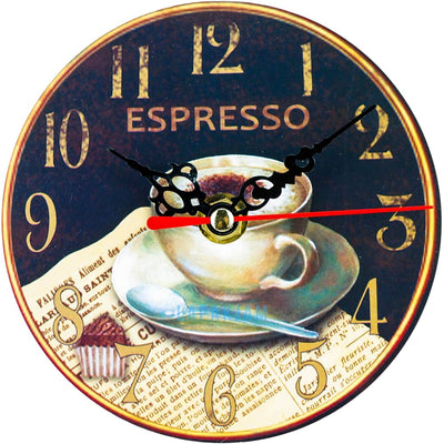 Jam Dinding Meja Karakter Anak Vintage Espresso JDVIAI001ESP