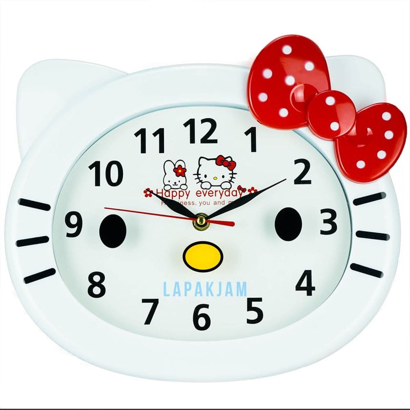 Jam Dinding Analog Karakter Anak HappyDay Merah JDHD9902MER
