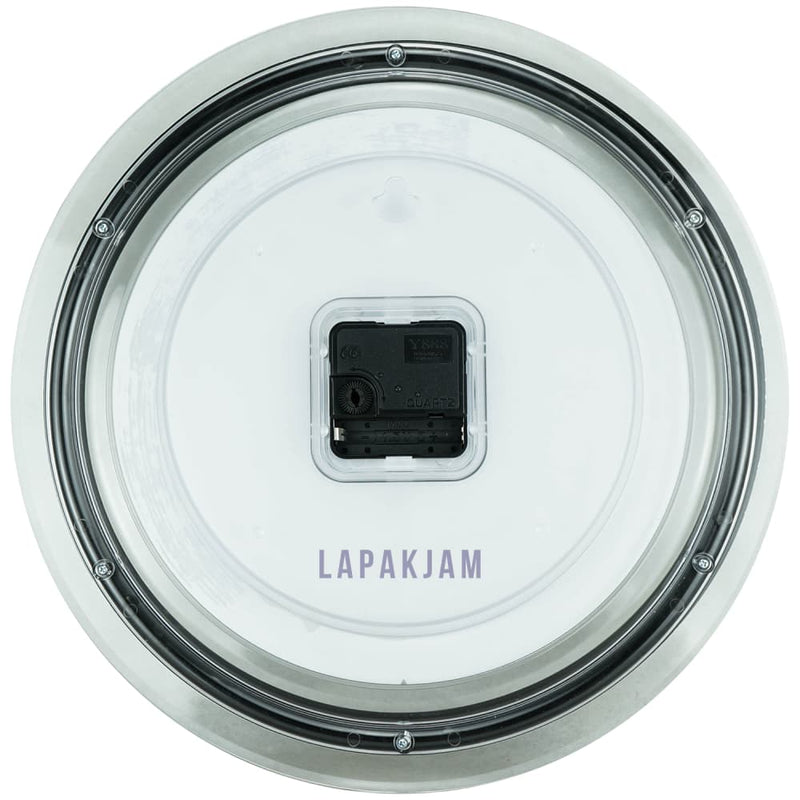 Jam Dinding Analog Polos Minimalis Edison Silver JDEDEDW318SIL