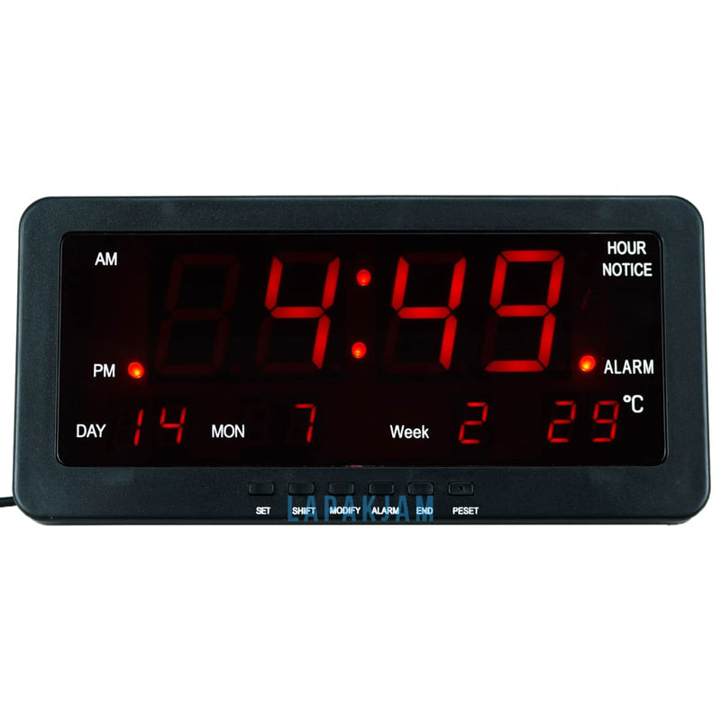 Jam Dinding Digital Meja Polos Minimalis Esa Merah JDES00HITMER