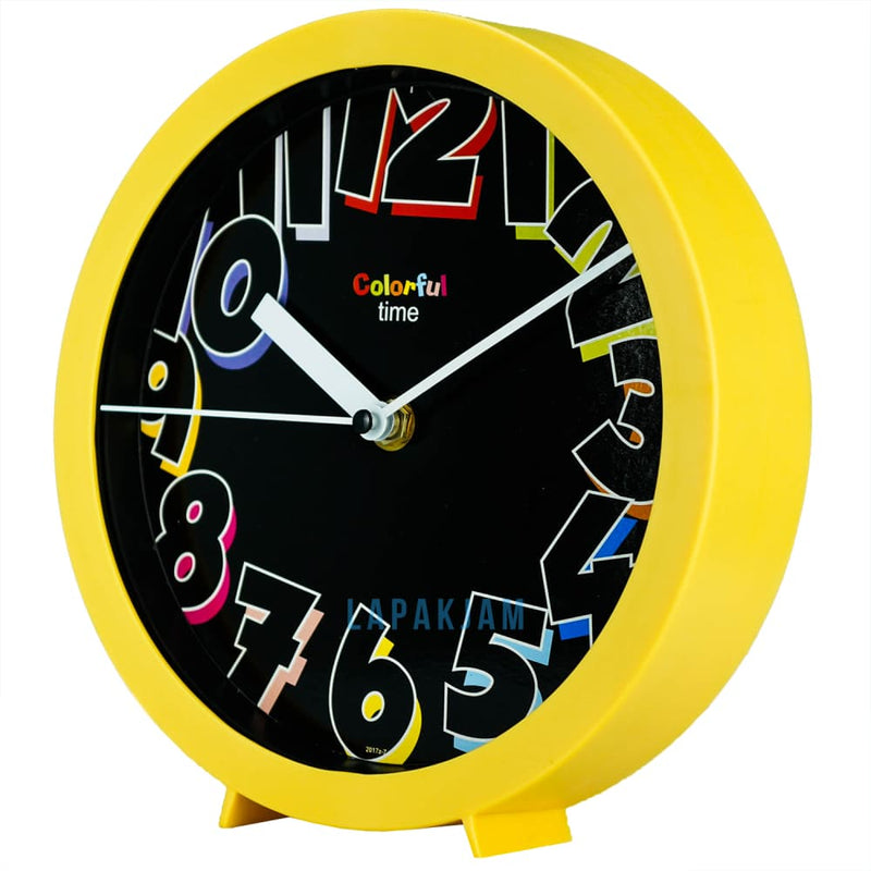 Jam Dinding Analog Polos Minimalis Ontime Kuning JDON2017-T7KUN