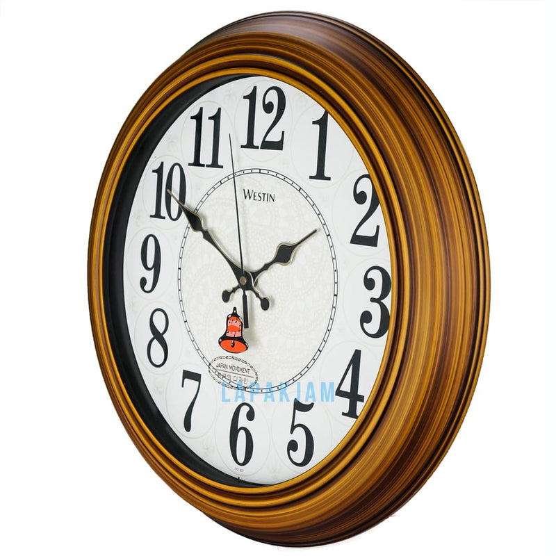 Jam Dinding Analog Polos Minimalis Westin Coklat JD30PVBRO