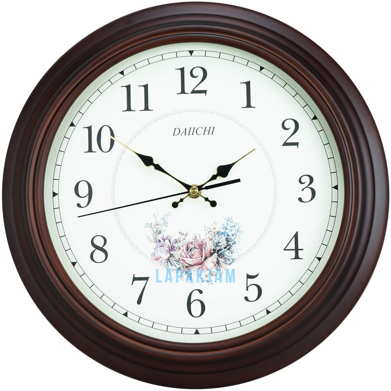 Jam Dinding Analog Polos Minimalis Daiichi Maroon JD10J58-2AR
