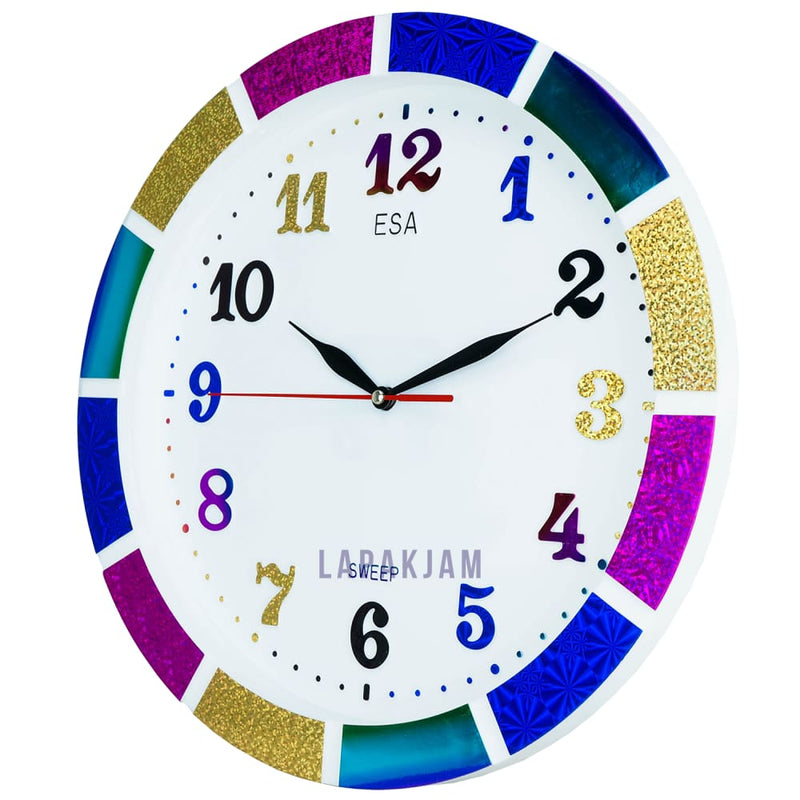 Jam Dinding Analog Polos Minimalis Esa Rainbow JDES41AI