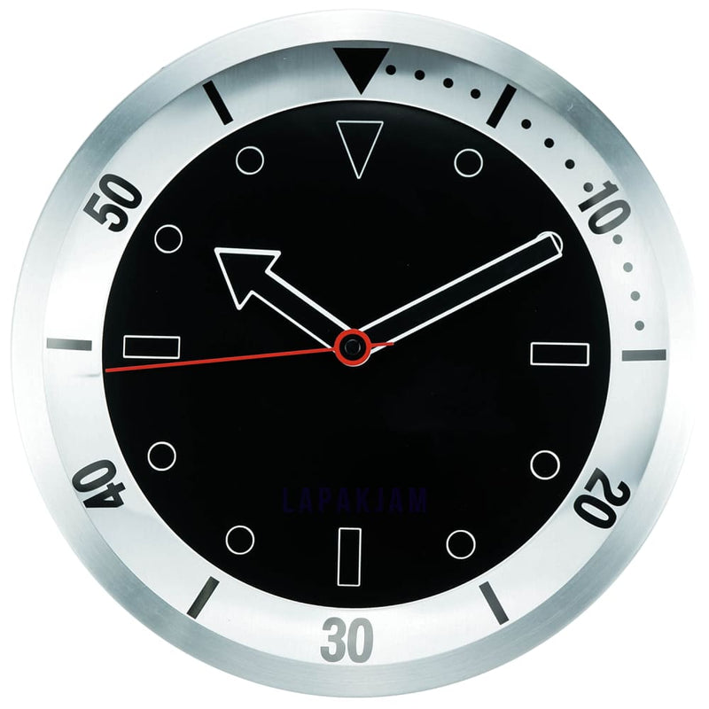 Jam Dinding Analog Polos Minimalis Stainless Hitam JDST9223HHIT