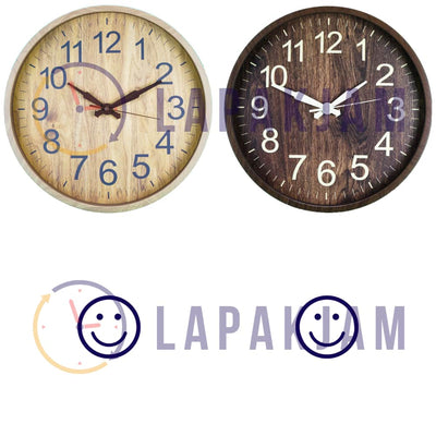 Jam Dinding Analog Polos Minimalis Platinum Coklat Muda JDPLATPM-3023COKMUD