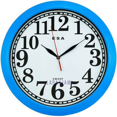 Jam Dinding Analog Polos Minimalis Esa Biru JD0043ESA333BI