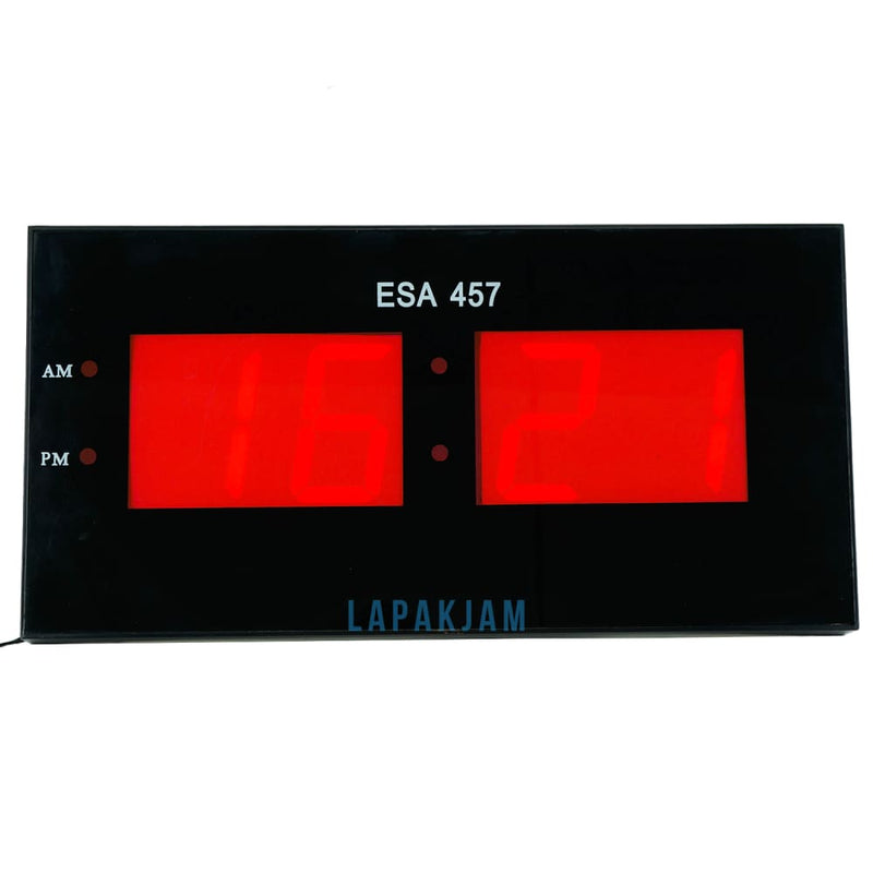 Jam Dinding Digital LED Polos Minimalis Esa Hitam JD0375ESA457HI