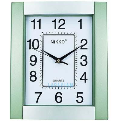 Jam Dinding Analog Polos Minimalis Nikko Hijau JDNIZX9355WMH