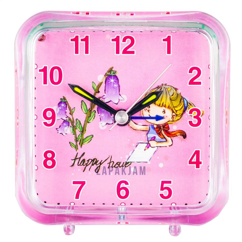Jam Weker Analog Polos Minimalis Esa Pink WEESA3200PIN