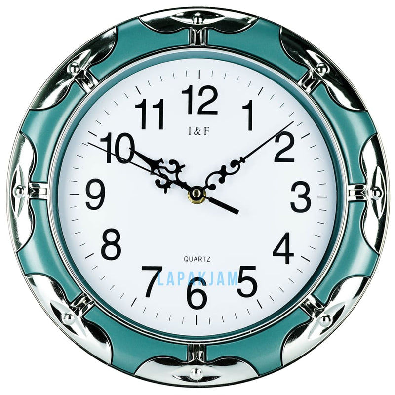 Jam Dinding Analog Permata/Feminim/Norak I&f Biru JDIF45IR