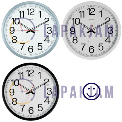 Jam Dinding Analog Polos Minimalis Sakana Silver JDSA415NSIL