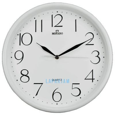 Jam Dinding Analog Polos Minimalis Mirado Silver JD65MIR-801HI