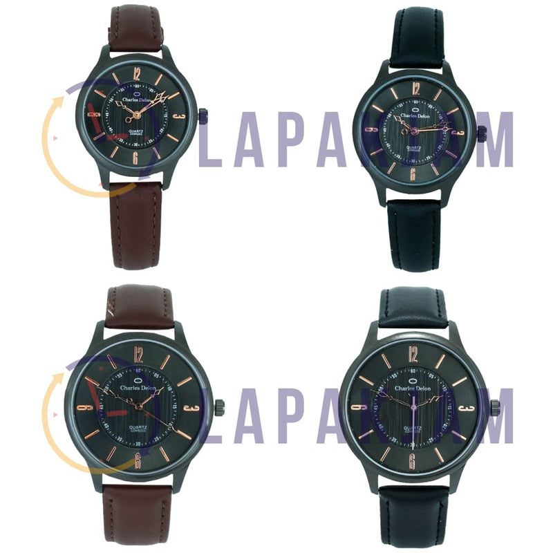 Jam Tangan Analog Formal Charles Delon Coklat Tua JACHARCDW5203KCOKTU