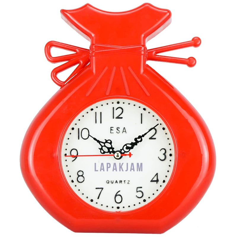 Jam Dinding Analog Permata/Feminim/Norak Esa Merah JD023ESA405MER