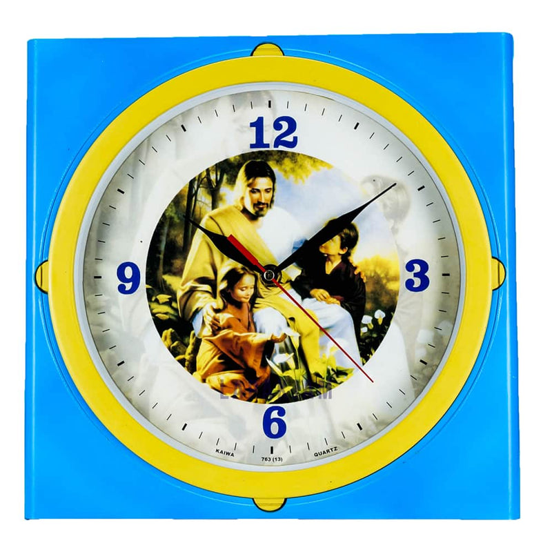 Jam Dinding Analog Nuansa Nasrani Esa Biru JD7007NASIR