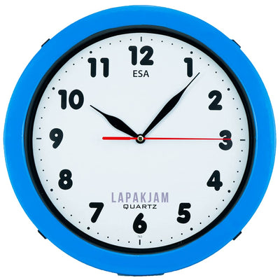 Jam Dinding Analog Custom Esa Biru JD0023ESA848BI