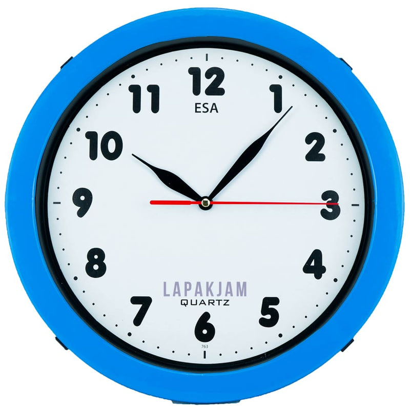 Jam Dinding Analog Custom Esa Biru JD0023ESA848BI