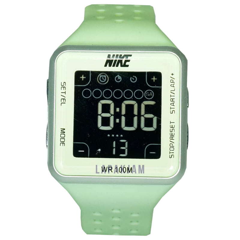 Jam Tangan Digital Sporty Nike Hijau Silver JANIKEK-001DHIJSIL