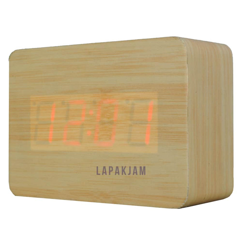 Jam Weker Digital Polos Minimalis Esa Kayu WE10ESA02GTYU