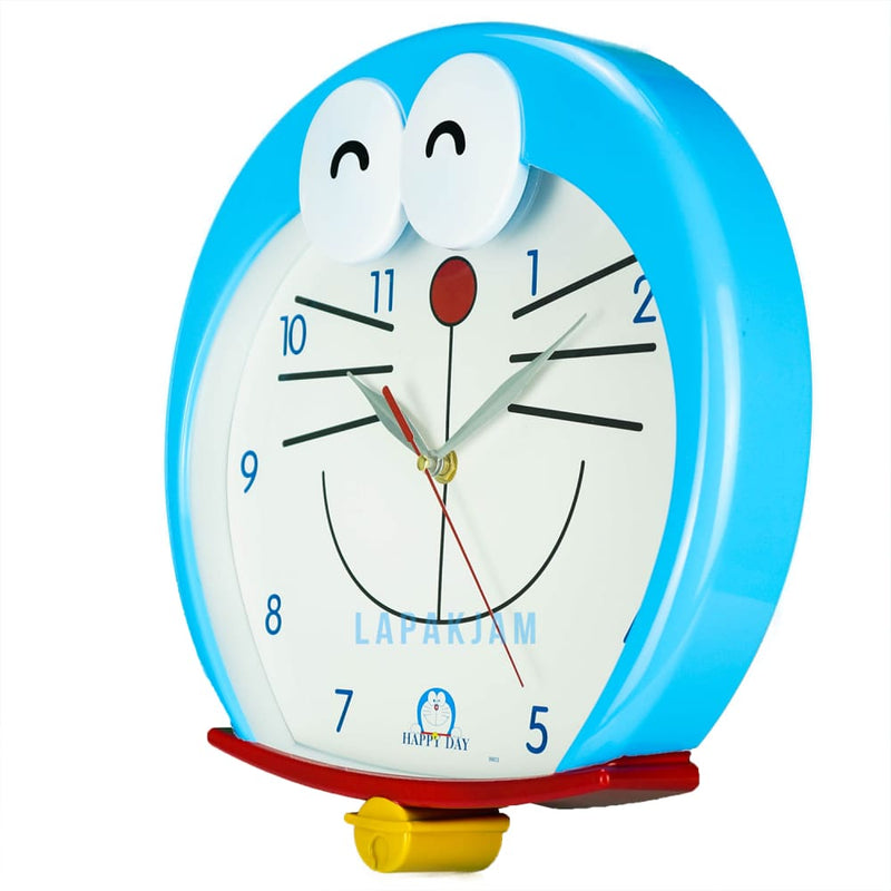 Jam Dinding Analog Karakter Anak HappyDay Biru JDHD9903BIR