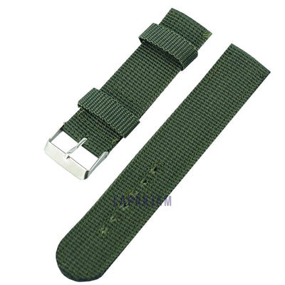 Tali Jam Tangan Kanvas/Kain Polos Fashion Tidak ada Merk Hijau TA013NYLO22HIJ