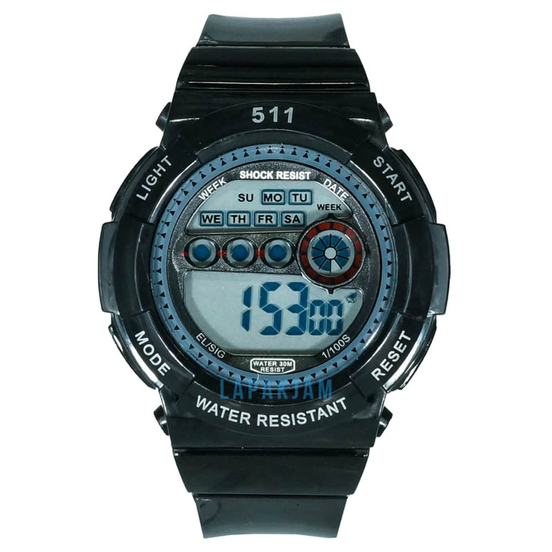Jam Tangan Digital Sporty 511-B1 Hitam JA511B1DHIT