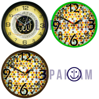 Jam Dinding Analog Polos Minimalis Miracle Hitam JDMIRAM26BP09HIT